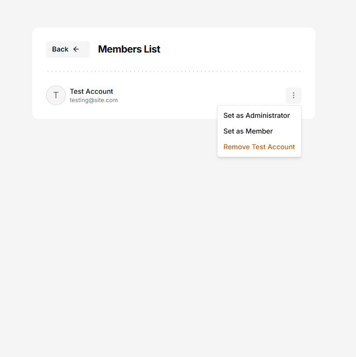 Members List Page