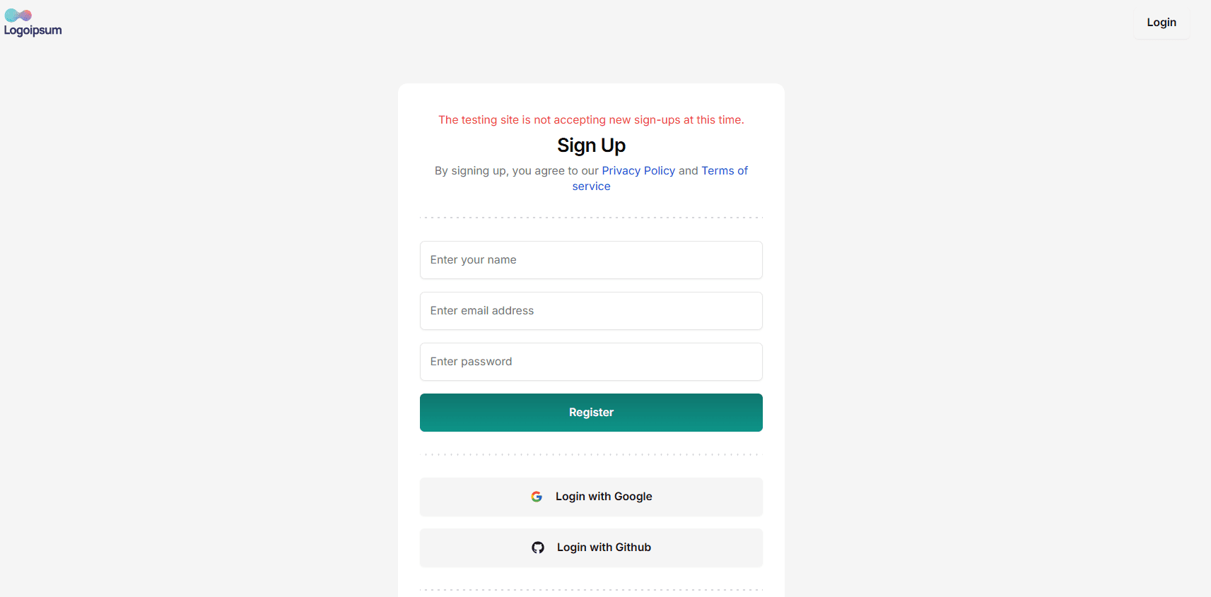 Sign Up