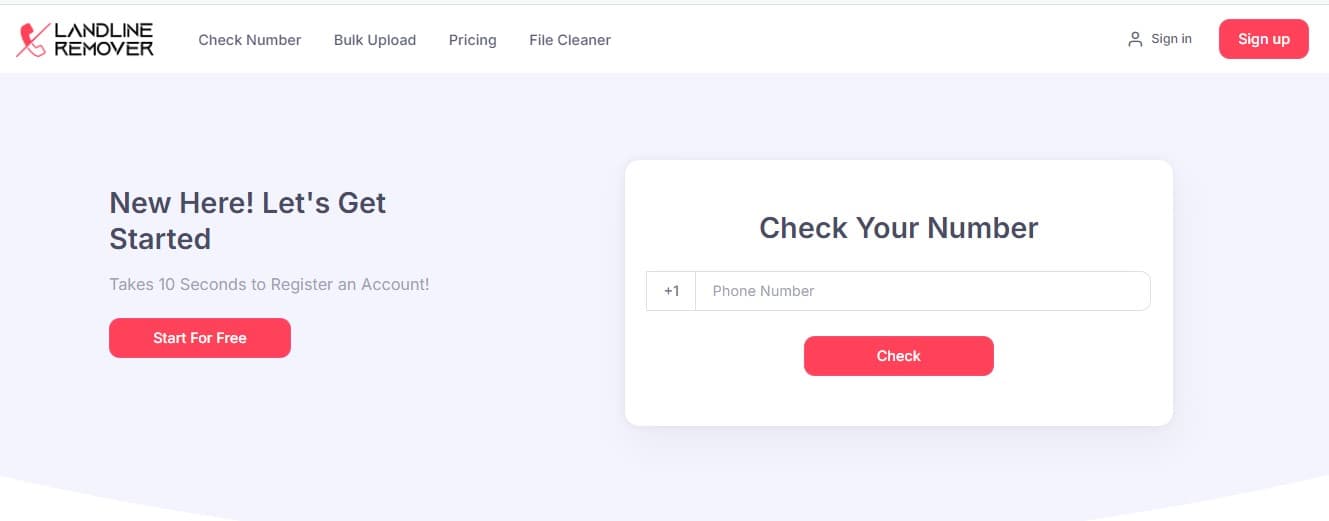 Landline Remover - SaaS Application for SMS Marketing