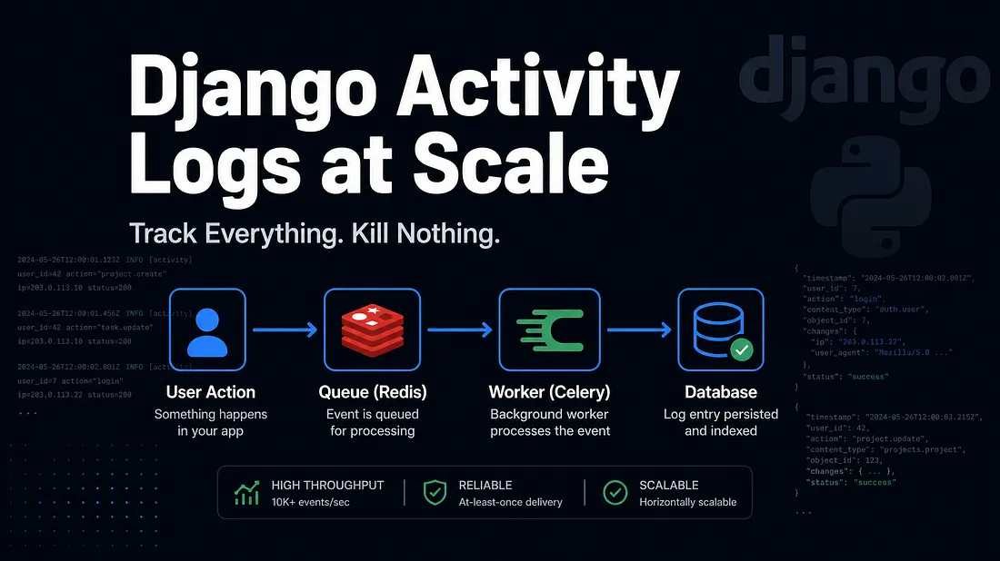 Django Activity Logs at Scale: How to Track Everything Without Slowing Down Anything